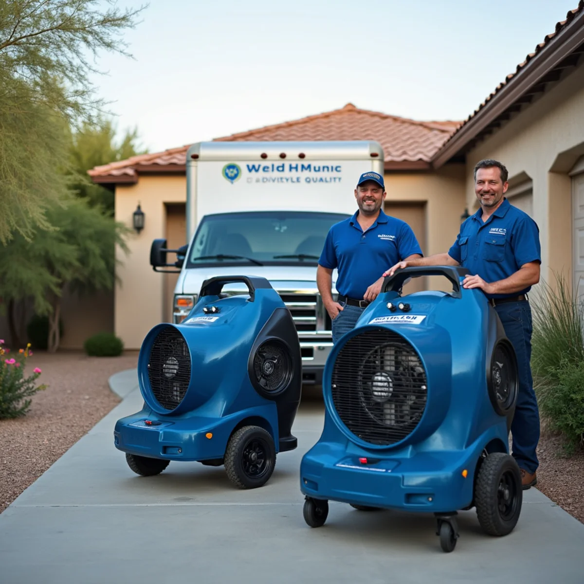 Commercial water extraction and drying equipment used by Tempe Damage Restoration