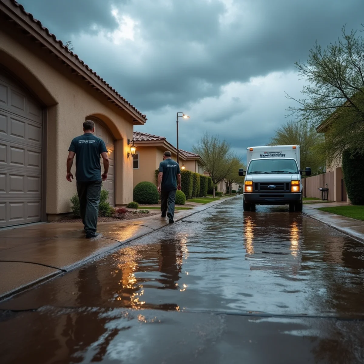 Tempe landlord reviewing an emergency vendor checklist after a late-night flood in a student rental