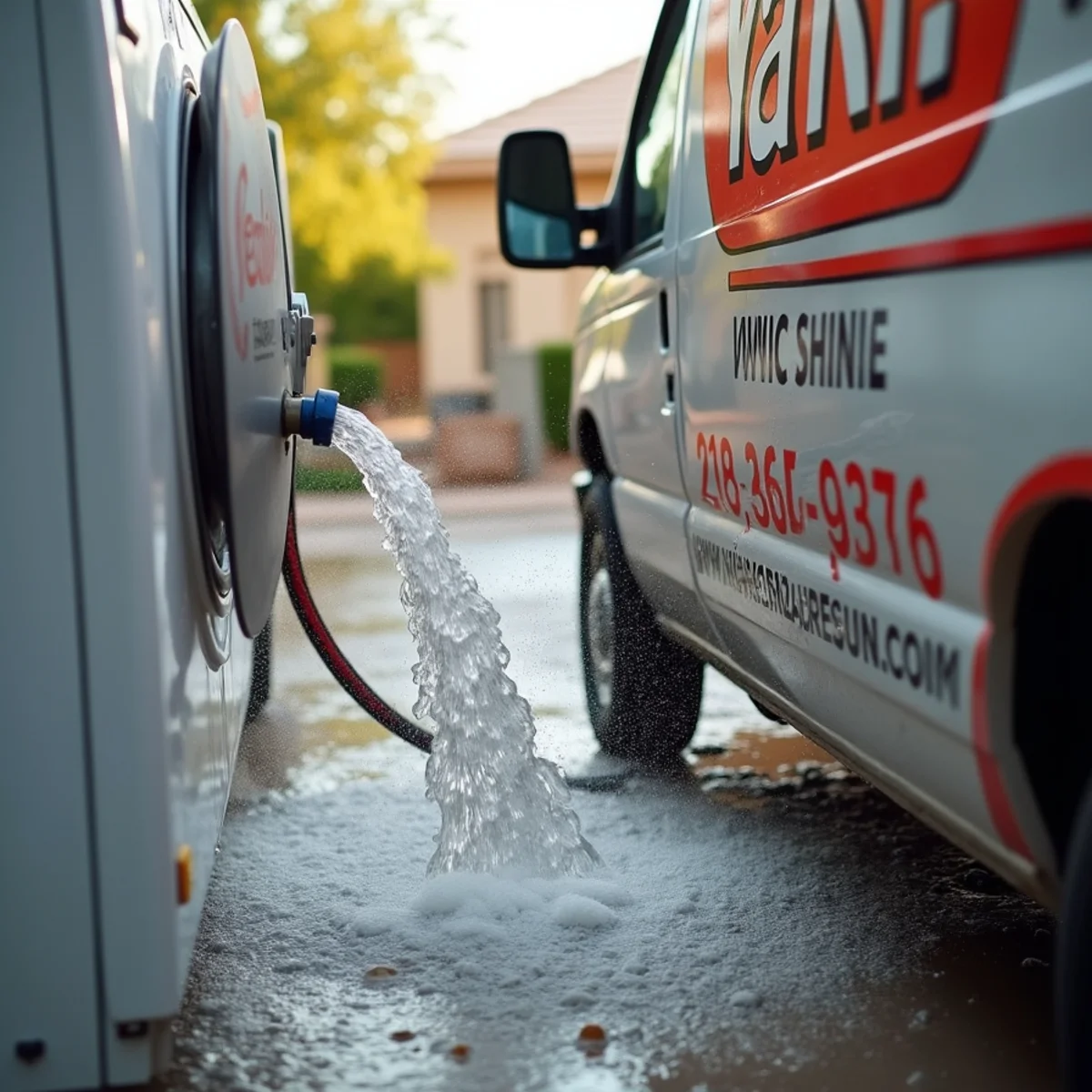 Technician drying an appliance water leak behind a washing machine in a Tempe, AZ home