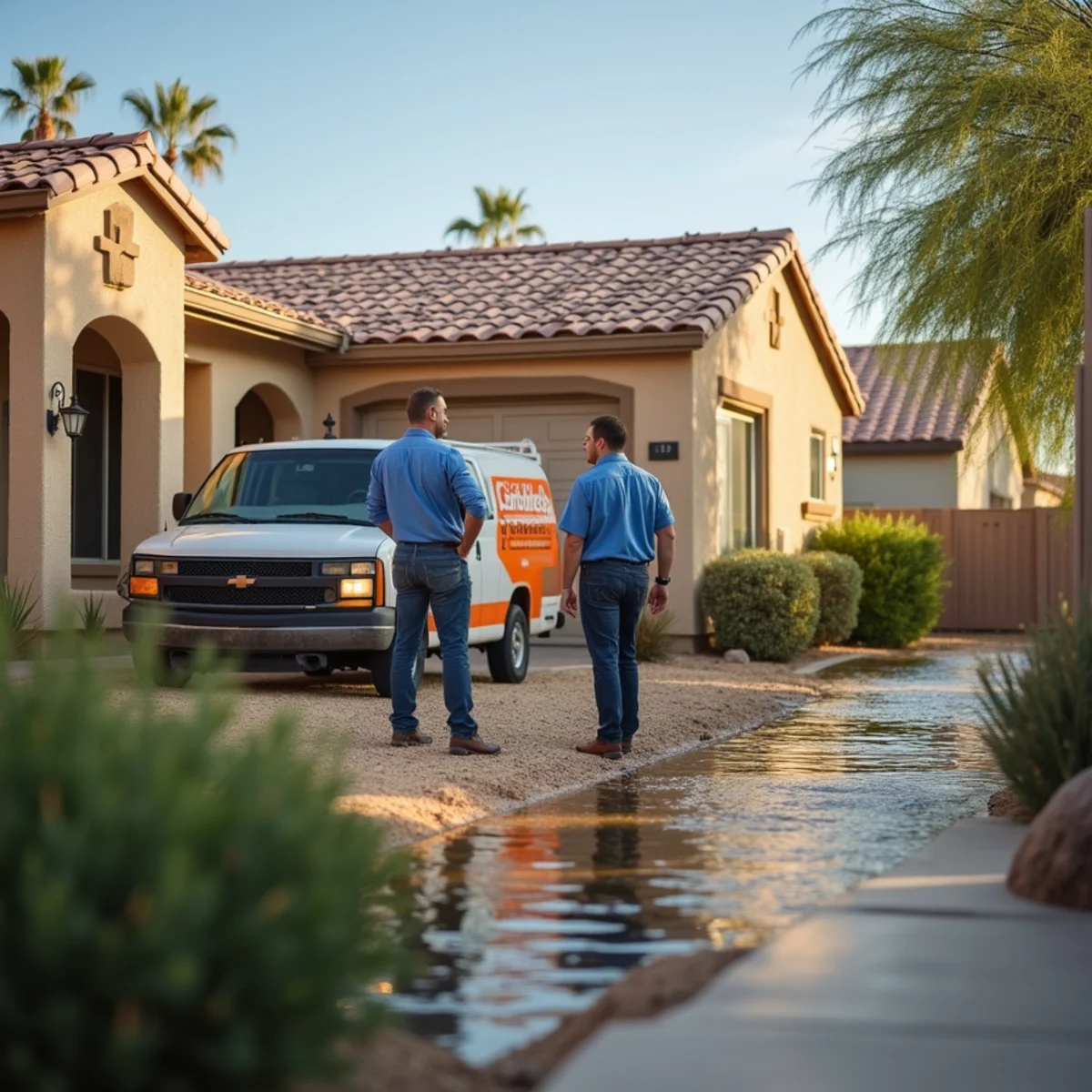 Water damage crew drying an ASU-area rental unit for a Tempe, AZ property manager
