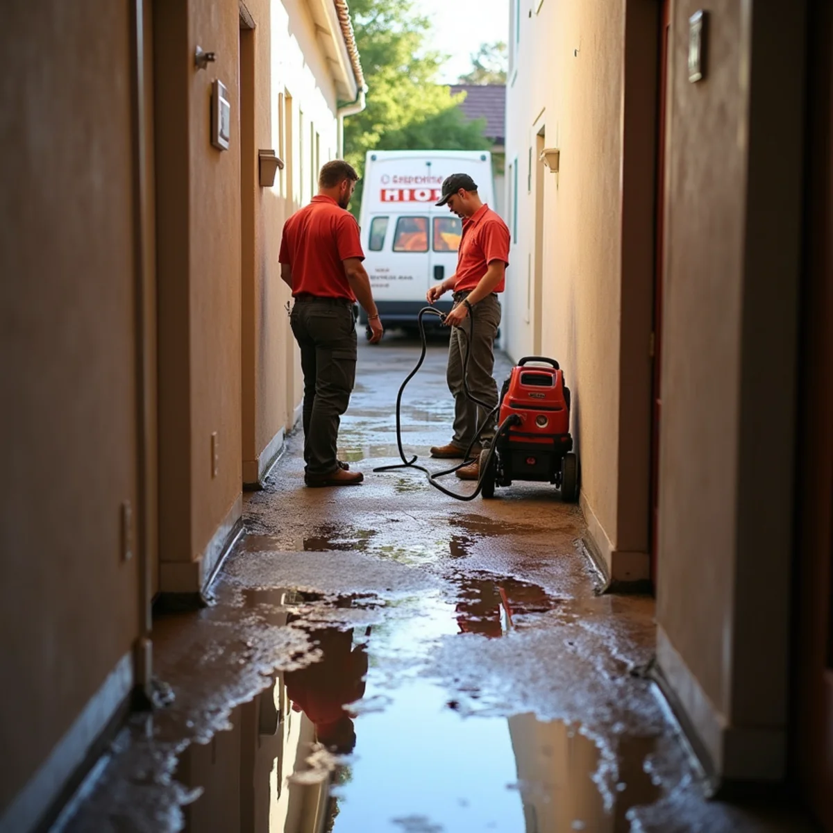 Water stain spreading across a Scottsdale condo ceiling from a leak in the unit above
