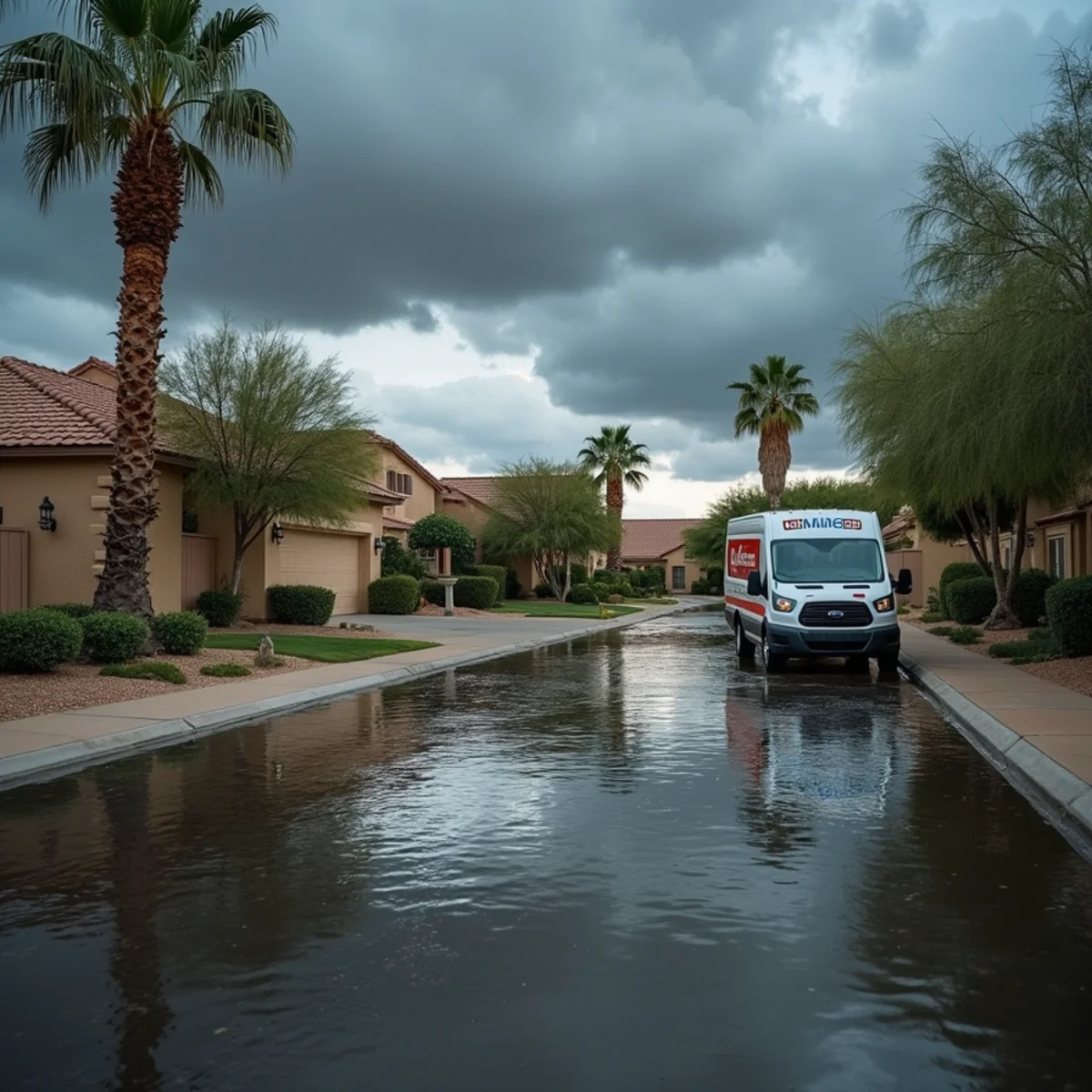 Tempe renter photographing water damage in a flooded apartment near ASU