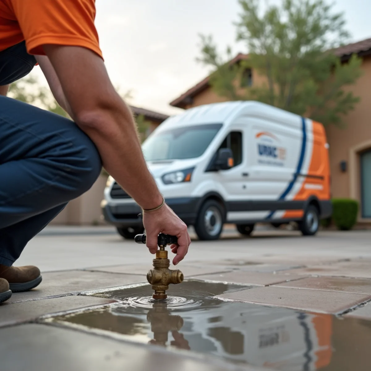 Corroded galvanized steel water pipe in a historic Maple-Ash Tempe, AZ home