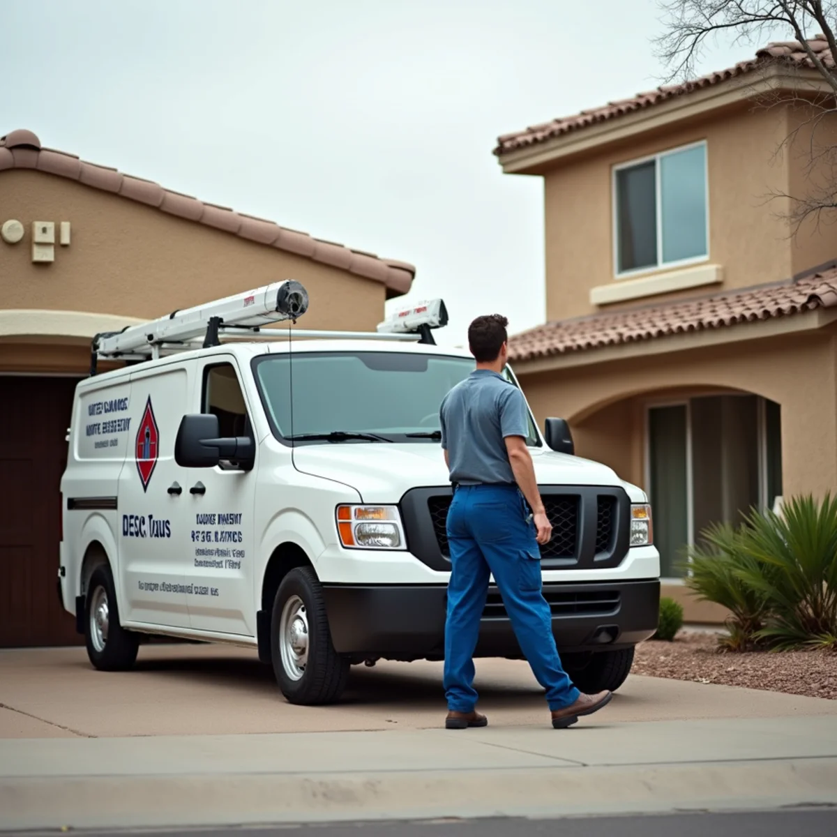 Stucco tract home in Peoria, AZ near the Lake Pleasant corridor served for water damage restoration