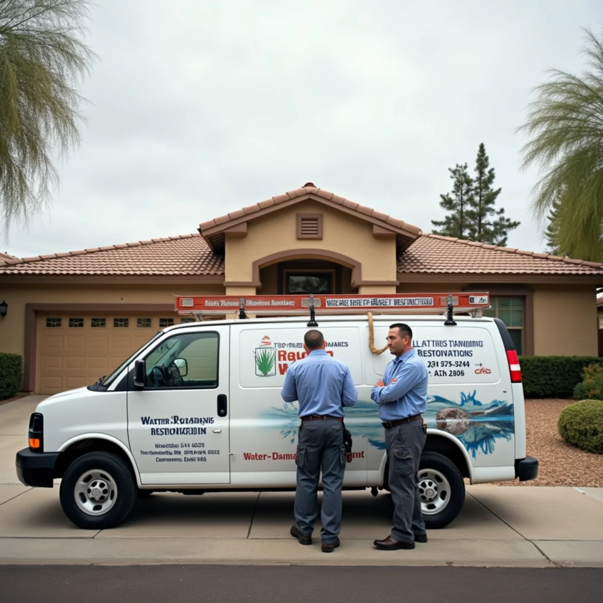 Central Tempe ranch home with a rooftop cooler in the Camelot Village neighborhood, AZ served for water damage restoration