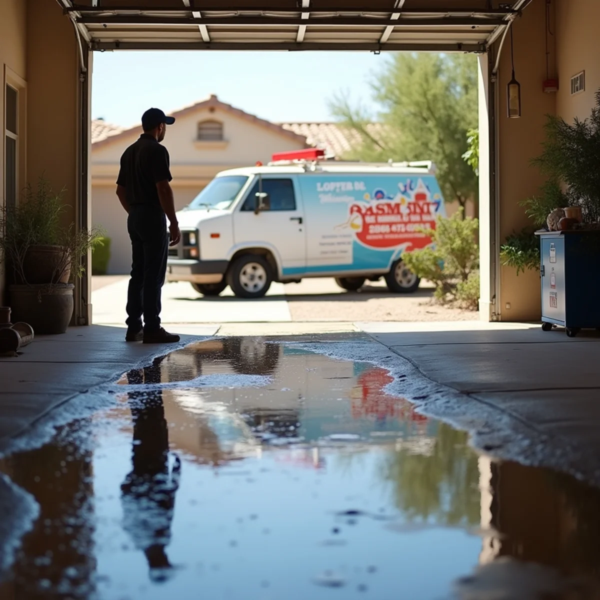 Sediment and scale buildup inside a water heater tank failing early in Tempe, AZ