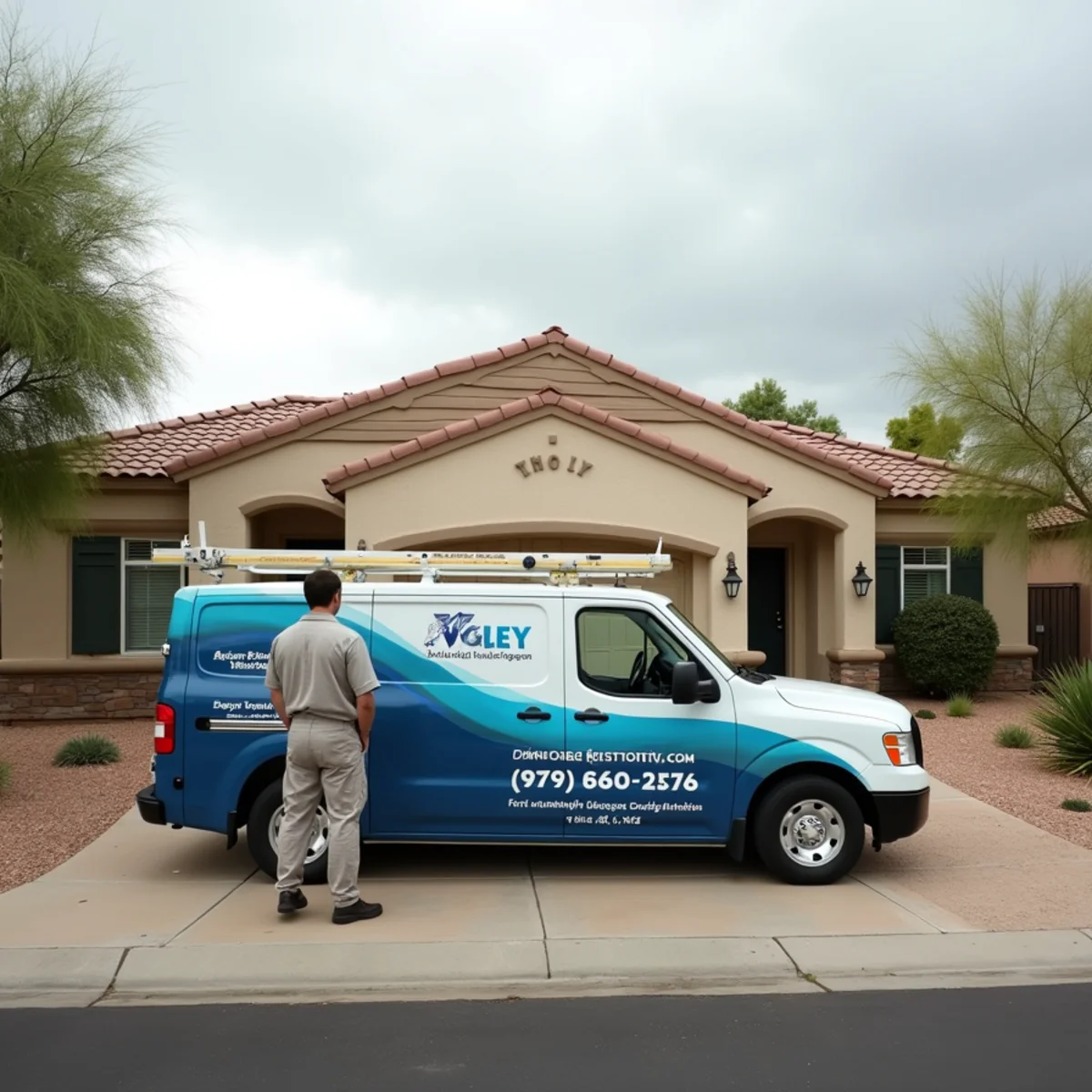 Water extraction after flood irrigation seepage at a large-lot home in Hughes Acres, Tempe, AZ