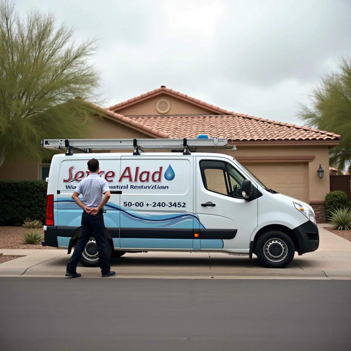 North Tempe home near the Salt River in the Shalimar neighborhood, Tempe, AZ served for flood cleanup and structural drying