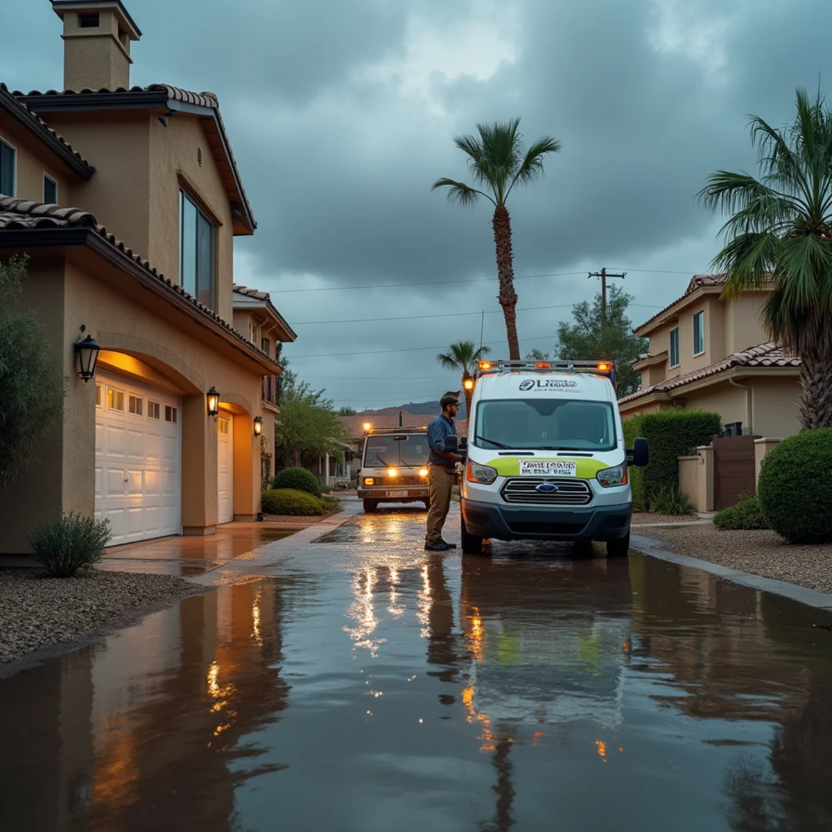 Documenting water damage to high-value finishes in a Paradise Valley, AZ home